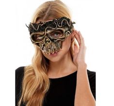 This deluxe plastic Skull Voodoo Half Mask provides the perfect addition to your scary costumes, devils and demons, Voodoo, steampunk, Victorian and more for Halloween, cosplay or parties. Its authentic style adds the ideal finishing touch. Spot clean. One size fits most adults and teens. Other costumes and accessories are sold separately on our page - subject to availability. One size fits most teens and adults - straps on the back are elastic. Half Mask, Scary Costumes, Eye Patches, Steampunk Victorian, Halloween Cosplay, Costume Accessories, Mask, The Back, Elastic