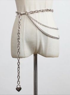 ❤︎【Military uniform】Accessory for front button army taste split dress❤︎ Army Belt, Metal Chain Belt, Ribbon Quilt, Uniform Accessories, Silver Fabric, Pearl Bag, Gift Of Time, Split Dress, Chain Belt