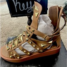 Go Gladiator Sandal With Strap, Gold Jewelry, Comfortable Fit True To Size Gladiator Sandals Outfit, Orange Sandals, Gladiator Shoes, Roman Sandals, Crystal Sandals, Square Toe Sandals, Sandals Outfit, Chanel Sandals, Leather Heels Sandals