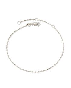 A simple and sweet chain bracelet style, featuring dotted satellite beads. Add elevated dimension to your bracelet stack with the Beaded Satellite Chain Bracelet in Sterling Silver.,MetalSterling SilverWhy Sterling Silver?Our Sterling Silver collection features elevated styles to wear time and time again. With a base of both pure silver and copper, Sterling Silver provides a precious yet affordable option that offers long-lasting wear and shine and is the perfect addition to your Demi-Fine jewel Dainty Ball Chain Bracelet For Everyday, Dainty Everyday Ball Chain Bracelet, Adjustable Minimalist Ball Chain Bracelet, Adjustable Satellite Chain Bracelet, Everyday Silver Beaded Chain Bracelet, Silver Beaded Chain Bracelet For Everyday, Minimalist Beaded Chain Bracelet, Minimalist Satellite Chain Bracelet With Round Beads, Modern Satellite Chain Bracelets For Everyday Wear