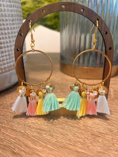 Fashion jewelry earrings with tassels. Earrings are light weight which is great because being dangle earrings they won't weigh down your ears and are comfortable on warmer days.