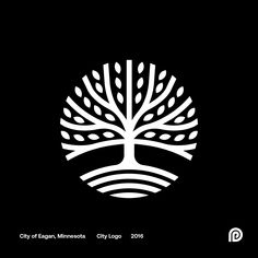 the logo for city of england, minnesota is shown in white on a black background