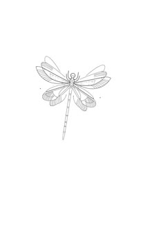 Line Art Dragonfly Tattoo, Dragonfly Tattoo Stencil, Small Tattoos Flower, Lost Tattoo, Small Dragonfly Tattoo, Tato Flash, Wrist Bracelet Tattoo, Flower Simple