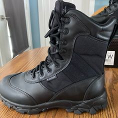 Blackhawk Black Ops Duty Boot- Waterproof, Brand New In Box With Tags. Mens Size 7.0 Wide. These Are Coming From A Smoke Free, Pet Free Home Black Slip-resistant Waterproof Boots For Streetwear, Durable Black Leather Waterproof Boots, Black Leather Waterproof Durable Boots, Black Waterproof Boots With Reinforced Toe For Streetwear, Durable Black Leather Combat Boots, Waterproof Functional Combat Boots With Round Toe, Functional Waterproof Combat Boots With Round Toe, Black Waterproof Combat Boots For Streetwear, Durable Black Lace-up Boots