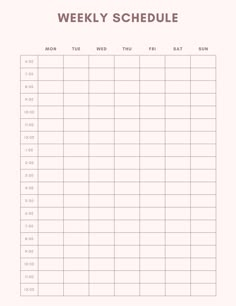 a printable weekly schedule is shown with the date and time for each month on it