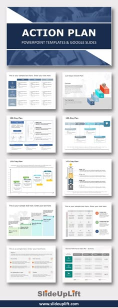 Action Plan PowerPoint Templates & Google Slides Templates | SlideUpLift 100 Day Plan, Strategic Planning Process, Business Strategy Management, Action Plan Template, Desain Buklet, Project Management Templates, Job Advice, Work Goals, Google Slides Templates