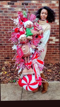 Swag For Front Door, Front Door Christmas Wreath, I Am Positive, Gingerbread Wreath, Entryway Door, Wreath Swag, Gingerbread Decor, Front Door Christmas, Christmas Swag