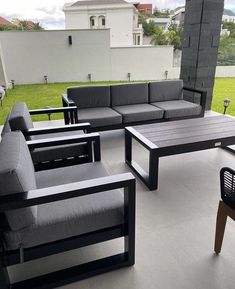 Small Sofa Set, Outdoor Grill Covers, Backyard Grill Ideas, Black Outdoor Furniture, Backyard Grill, Sofa Design Wood, Grill Ideas, Affordable Sofa