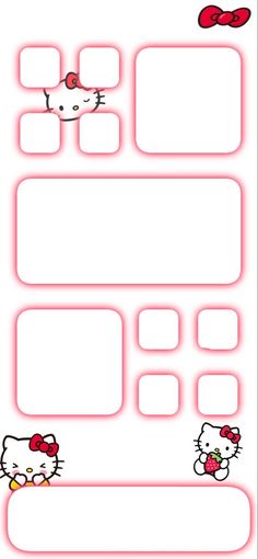 an image of a hello kitty theme sheet