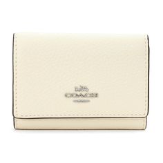 Coach Pebbled Tri-Fwallet White Size: Body: Approx. H7.5 W10.5 D3 (Units In Cm)Body Weight: Approx. 85g Classic Compact Coach Coin Purse, Classic Coach Coin Purse, Classic Coach Leather Coin Purse, Classic Everyday Coach Coin Purse, Classic Coach Travel Wallet, Elegant Compact Coach Trifold Wallet, Elegant Coach Trifold Wallet With Coin Pocket, Classic Coach Coin Purse For Everyday Use, Elegant Coach Wallet With Interior Card Slots