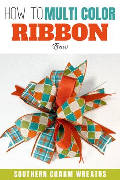 Wreath Bow with three ribbons How To Make Bows With Multiple Ribbons, How To Make A Bow With Multiple Ribbons, How To Make A Bow With Wired Ribbon, Multi Ribbon Bow Tutorial, Bow With Multiple Ribbons, Bow Making Tutorial Step By Step, Paper Bows Diy, Easy Bows, Wreath Making Business