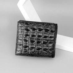 Fashion And Personality Men's Back Bone Wallet - Trendha Business Bifold Wallets With Crocodile Pattern, Business Wallets With Crocodile Pattern In Rectangular Shape, Business Wallets With Crocodile Pattern, Business Wallet With Crocodile Pattern, Rectangular Business Wallet With Crocodile Pattern, Black Leather Wallet With Crocodile Pattern, Black Leather Wallets With Crocodile Pattern, Men's Back, Business Shorts