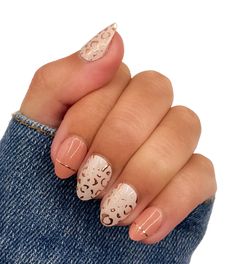 Queen of the Jungle - Semi-Cured Gel Nail Strips | Polish Pops Fall Nail Ideas Short Nails, Short Fall Gel Nails, Nail Art Designs Autumn, Safari Nails, Future Nails, Stamped Nails, Queen Of The Jungle, Gel Nail Strips