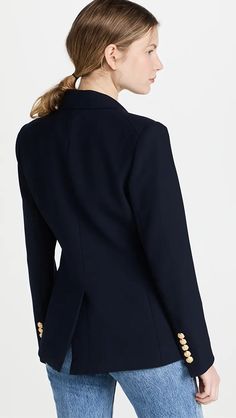 Veronica Beard Miller Dickey Jacket | Shopbop Long Sleeve Suits With Double Button Closure For Office, Classic Button-up Blazer For Work, Fitted Button-up Blazer Dress For Business Casual, Office Suits With Button Cuffs And Long Sleeves, Wool Notch Lapel Blazer Dress For Work, Classic Double-breasted Suits With Button Cuffs, Classic Structured Suit With Double-breasted Button, Classic Double-breasted Suit With Button Cuffs, Classic Structured Suit With Double-breasted Button Fastening