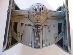 a close up of a model of a star wars vehicle