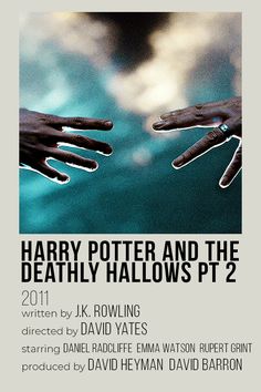 harry potter and the deathly hallows pt 2 poster with two hands reaching for each other