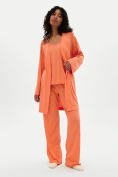 Soft Robes, End Of Season Sale, Sleepwear & Loungewear, Papaya, Recycled Cotton, Recycled Materials, Winter Fashion, New Arrivals, Lounge Wear