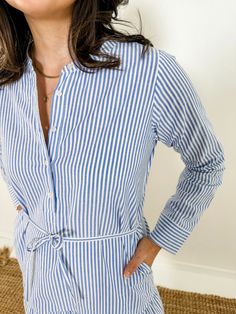 Lily Drop Waist Dress Shirt Dress