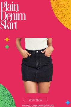 "Upgrade your wardrobe with our Plain Denim Skirt! Timeless and versatile, this skirt is perfect for any occasion, from casual outings to dressier events. A must-have staple for effortless style. #DenimSkirt #TimelessFashion #CasualChic #VersatileWear #WardrobeStaple #EffortlessStyle #FashionEssentials #EverydayWear #DenimLove #ClassicLook #Trendsetter #StylishSkirt #WardrobeUpgrade #CasualElegance #FashionForward" Stretch Denim Skirt For Day Out, Casual Non-stretch Short Denim Skirt, Trendy Fitted Denim Skirt For Day Out, Fitted Short Denim Skirt For Day Out, Non-stretch Cotton Denim Short Skirt, Short Cotton Denim Skirt, Short Length Cotton Denim Skirt, Trendy Dark Wash Short Skirt, Summer Stretch Denim Skirt Straight Leg