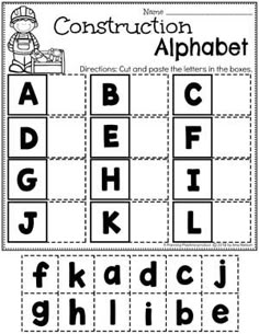 a printable alphabet worksheet with the letters and numbers to be used for letter recognition