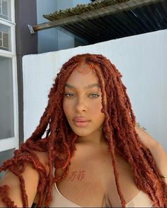 Red Locs, Red Dreads, Hairstyles With Braids, Dread Hairstyles, Locs Hairstyles, Long Red, Faux Locs, Locs