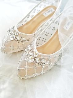 Wedding Shoes - White Lace Rhinestone Polka dot Custom Heels or Flats Comfortable Wedding Shoes For Bride, Wedding Shoes White, Custom Heels, Bride Heels, Bridal Footwear, Comfortable Wedding Shoes, Wedding Shoes For Bride, Types Of Gowns