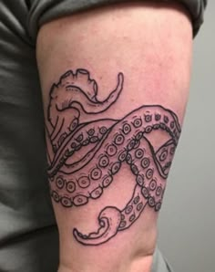 an octopus tattoo on the arm