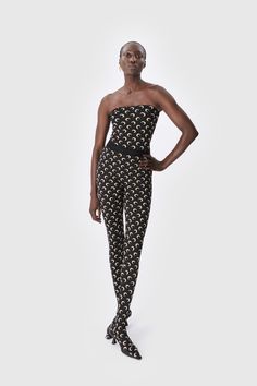 * Elastic band with anti-slip tape inside   * All Over Moon Print Stirrup Leggings, Printed Jersey, Black Moon, Moon Print, Marine Serre, Stirrups, Mini Shorts, Second Skin, Tube Top