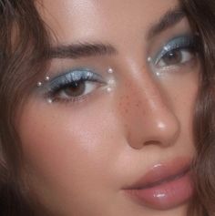 Eras Tour Makeup, Soft Makeup Look, Concert Makeup, Festival Make Up, Rhinestone Makeup, Smink Inspiration, Ethereal Makeup, Eras Tour Outfit, Dope Makeup