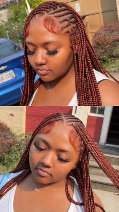 Tribal Braids With Box Braids. - Gist94 Versatile Knotless Braids, Versital Fulani Braids, Trible Braids With Box Braids, Knotless Fulani Braids, Fulani Braids Designs, Braids With Box Braids, Geometry Braids, Big Fulani Braids, Fulani Braids With Design