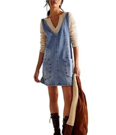 Free People
We The Free High Roller Denim Scoop Neck Sleeveless Overall Dress #freepeople #denim #casual #businesscasual #dress #style #fashion Thrift Inspo, Contemporary Dresses, Jean Dress, Daytime Dresses, Mini Robes, Cozy Sweater, Overall Dress, Denim Overalls, Denim Jumpsuit