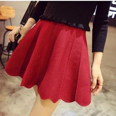 Adorable Knit Warm Skirt fo.. Stretch Mini Skirt For Winter, Trendy Winter Skort, Winter High Waist Pleated Mini Skirt, Trendy Short Winter Skirt, Elegant Mini Skort For Winter, Elegant Mini Length Skort For Winter, Elegant Winter Mini Length Skort, Fitted Winter Mini Skirt, Trendy Knee-length Winter Skirt