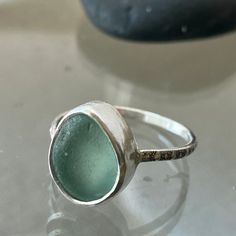 The Classic Ring | Sea Glass Ring – Kate Samson Design Pottery Inspo, Sea Glass Ring, Timeless Ring, Beachglass Jewelry, Silly Things, Glass Ring, Ring Ideas, Classy Jewelry, Funky Jewelry