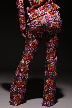 Available In Pink/combo. Flare Leg Trouser Button Zipper Closure Floral Lace Embroidery Lined Self: 100% Polyester Lining: 100% Polyester Imported | Aubrey Floral Lace Trouser Pant in Pink size XL by Fashion Nova Lace Embroidery, Trouser Pants, Floral Lace, Fashion Nova, Trousers, Size Large, Size Medium, Embroidery, Zipper