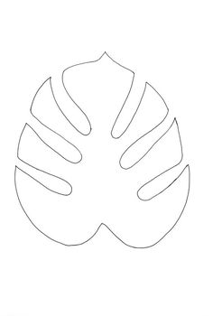 a black and white drawing of a leaf