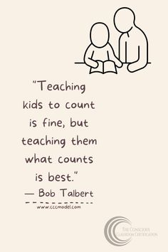 a quote from bob talbot about teaching kids to count