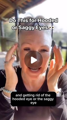 Hooded Eyes Exercise, Face Yoga Eyes, Saggy Eyes, Saggy Eyelids, Face Workout, Facial Exercise, Facial Routine, Tighten Facial Skin