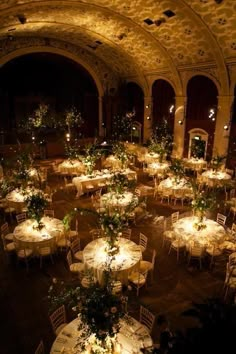 tables and chairs are set up for an event