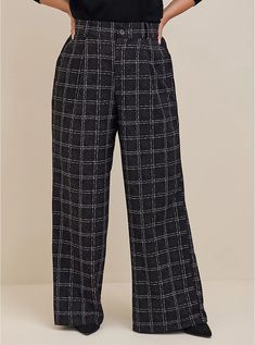 Cheap High Rise Wide Leg Pants With Pockets, Cheap High Rise Wide Leg Casual Pants, Cheap High Waist Wide Leg Pants For Office, Wide Leg Dress Pants Business Casual, Plus Size Pant Suits Wide Leg, Cheap High Waist Pants For Work, Pegged Pants Plus Size, Casual Business Bottoms, Cheap Classic Wide Leg Work Pants