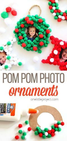 Christmas Photo Ornaments, Christmas Diy Kids, Ornament Craft, Photo Christmas Ornaments