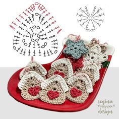 Crochet Christmas Ornaments Free, Crochet Bunting, Crochet Garland, Crochet Xmas, Crochet For Beginners Blanket, Crochet Cord, Crochet Christmas Decorations, Crochet Keychain Pattern, Crochet Christmas Ornaments