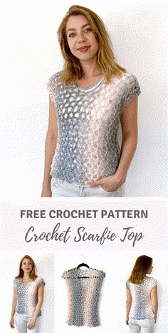 the free crochet pattern for this top is easy to make