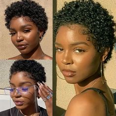 Pixie Cut Wigs With Bang For Women Glueless Ready To Wear Curly Short Bob Wigs Human Hair Full Short 4a Curly Hair, 4a Curly Hair, No Lace Wigs, Curly Short Bob, Short Curly Cuts, Pixie Cut Wigs, Curly Pixie Cuts, Short Afro, Curly Bob Wigs