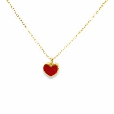 Fall in love with our enchanting Red Heart Shaped Necklace, a captivating accessory that will steal hearts and make you feel like royalty. Elegant Red Heart Pendant Jewelry, Gold Plated Necklaces For Valentine's Day, Valentine's Day Gold Plated Necklace, Red Heart Pendant Necklace For Wedding, Elegant Heart Detail Necklace For Valentine's Day, Luxury Red 14k Gold Necklace, Luxury 14k Gold Red Necklace, Red Heart Pendant For Formal Occasion, Yellow Gold Heart Necklaces For Valentine's Day