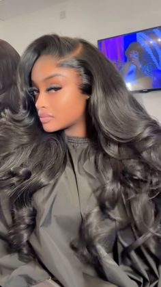 Quick Weave Hairstyles, Weave Hairstyles, Wig Hairstyles, Hair And Nails, Cute Hairstyles, Beautiful Hair, Hair Inspo, Lashes