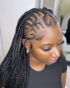 Cornrows Braids For Black Women, Crochet Box Braids, Crochet Box, Braiding Styles, Cute Braided Hairstyles, Quick Braided Hairstyles, Feed In Braid