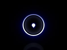 a black background with a blue light in the center