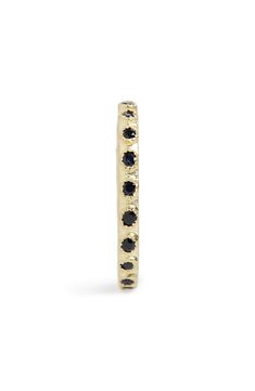 Studded with gorgeous faceted sapphires, this slim 18-karat-gold ring is lovely worn alone or stacked with other styles for a customized look. 18k gold/sapphire Made in the USA of imported material Signature Rings, Stack Ring, Gold Ring Stack, Stacking Rings, Old World, Gold Rings, 18k Gold, Sapphire, Wedding Rings