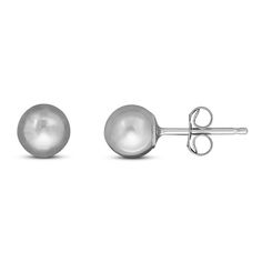 These beautiful and classic stud earrings for her feature a simple ball design set in chic 14K white gold. The 5mm earrings secure with friction backs. Ball Stud Earrings, Ball Design, Kay Jewelers, Jewelry Repair, Design Set, Accessories Jewelry Earrings, Earring Backs, Designer Earrings, Jewelry Care