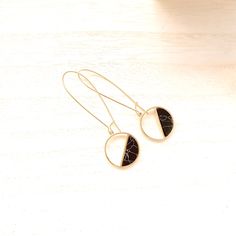 "Marble earrings, Half Moon Earrings, Black marble Dangle earrings Total Length is 2.5\" All items come wrapped individually in a ribboned gift box. Thank you for looking." Trendy Black Earrings For Gift, Chic Geometric Jewelry Gift, Trendy Nickel-free Linear Earrings For Gifts, Modern Adjustable Earrings For Gift, Minimalist Black Earrings As Gift, Minimalist Black Earrings For Gift, Chic Geometric Earrings For Gifts, Chic Geometric Earrings For Gift, Chic Geometric Earrings As Gift